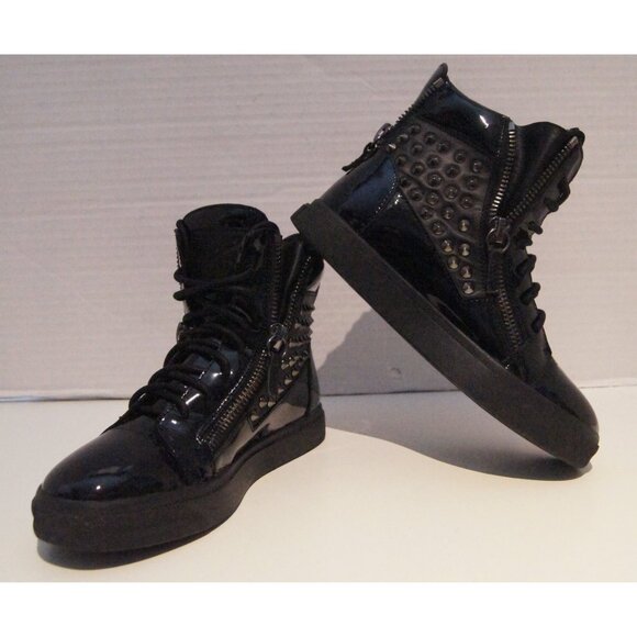 Giuseppe Zanotti Spike Metallic Studded Sneaker - Picture 10 of 16